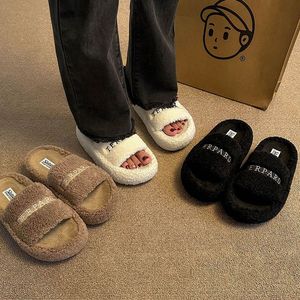 Women's All-Season Casual Fur for <strong>Slippers</strong> Lamb <strong>Wool</strong> with Height-increasing White Fur Plush Indoor Outdoor Use for Autumn Winter - Product Image 4