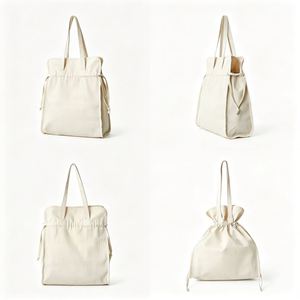 Sacs personnalisés avec logo OEM, sacs en toile de coton personnalisés pour femmes, couleur personnalisée, lettres blanches, sac fourre-tout tendance, sac de courses - Product Image 6