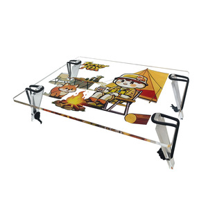 Mesa Acrílica Plegable Rectangular para Exteriores, Portátil, para Campamentos, Picnics, Chimeneas, Preparación de Té y Barbacoas - Product Image 1