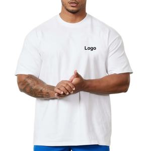 Camisetas Deportivas para Hombre, 230 GSM, Talla Europea S - 4XL, Logotipo Personalizado, 100% Algodón, Estilo Holgado, para Gimnasio - Product Image 1