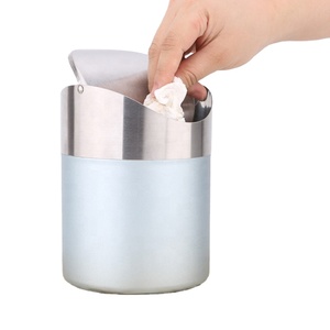 Poubelle de bureau moderne, mini, ronde, en acier inoxydable, écologique, pour la maison, le bureau, la <span class=keywords><strong>cuisine</strong></span>, <span class=keywords><strong>recrutement</strong></span> d'agents - Product Image 1