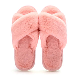 Pantuflas de Invierno para Mujer, Tallas 36-41, con Banda Cruzada, Antideslizantes, de Felpa Suave, para Interiores, Personalizadas, Marca BSCI - Product Image 1