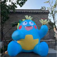 Mascotte de personnage gonflable géant en PVC Dragon de feu gonflable de dessin animé mignon pour la promotion publicitaire