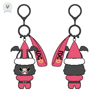 New High Quality Wholesale Custom Christmas Souvenir Cute Cartoon Keychain Bat Snowman Gift For Kids Friends