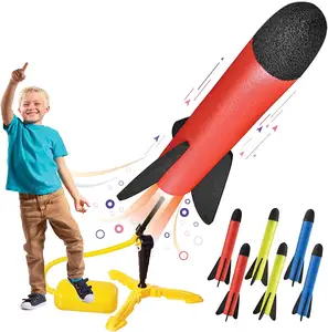 어린이를위한 뜨거운 판매 EVA 폼 로켓 발사기 어린이 페달 모델 로켓 발사 장난감