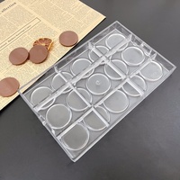 Runde Münzform aus Polycarbonat für Schokolade, Dünne Runde Schokoladenform, Transparente Münzbonbonform, Anpassbare Kuchenform