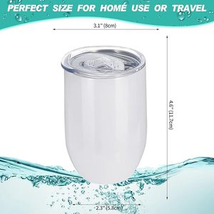 Vaso Térmico de Acero Inoxidable de 12 oz con Forma de Huevo, Aislado al Vacío de Doble Pared, con Tapa, Portátil, Regalos Empresariales, Rendimiento Térmico de 6-12 Horas - Product Image 5