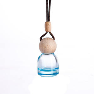 Flacon de parfum pour voiture en verre rond de 6 ml, bouchon à couronne, scellé, vide, diffuseur de parfum pour voiture suspendu - Product Image 4