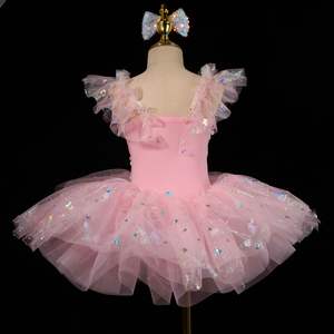 Girls Sequined Ballet Tutu <strong>Dress</strong> With Bow <strong>Princess</strong> Children Performance Dance Costume Stage Wear Party Outfit - Product Image 3