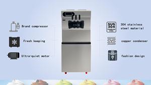 Brenu fabrica la máquina automática comercial de helados de servicio suave con encimera de congelador de 3 sabores - Product Image 2