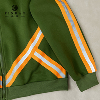 Ensemble veste et pantalon de sport à rayures réfléchissantes pour homme Vêtements de sport respirants en polyester et coton mélangés pour la course à pied Jogging Entraînement