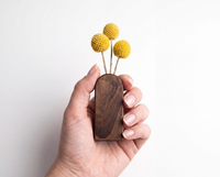 Vas Dinding Kayu untuk Bunga Kering, Tempat Eucalyptus, Dekorasi Kayu Tanaman untuk Kamar Mandi, Kantong Dinding Sempit