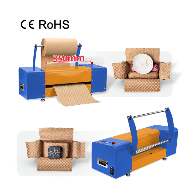 Aircosan 350mm Automatic Cutting Eco Packaging Non-Plastic Bubble Paper Wrap Machine for Protective Void Filling