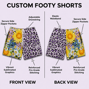 Short de football personnalisé motif <span class=keywords><strong>canard</strong></span> <span class=keywords><strong>sauvage</strong></span> pour adultes, avec logo personnalisé, imprimé style urbain, design animaux de la ferme, vêtement d'extérieur UPF 50, poche en polyester - Product Image 4