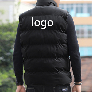 Chaleco Acolchado de Invierno para Hombre con Bolsillo de Cremallera y Logo Personalizado Chaqueta de Algodón sin Mangas - Product Image 2