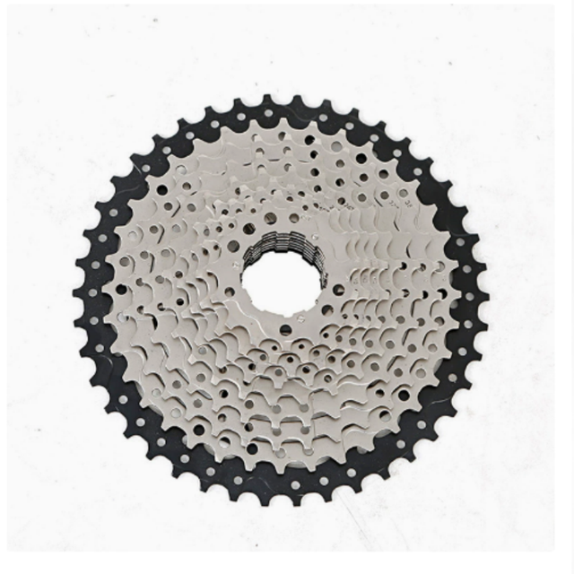 4Biolab Silver Black 11 Speed Bicycle Cassette 11-42T Ultralight MTB Road Bike Cassette Flywheel