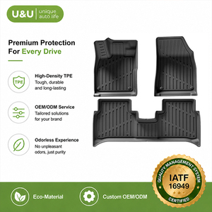 Tappetini Auto Personalizzati in TPE Ecologico, Inodore e Non Tossico, con Motivo Geometrico Diamantato per Serie <span class=keywords><strong>Ford</strong></span> - Product Image 1