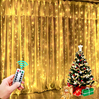 Guirlande lumineuse rideau 100 LED, lumières féeriques pour Diwali, Ramadan, Eid, Halloween, décoration de maison, mariage, fête, Noël 2025