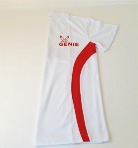 T-shirt de gymnastique à col rond unisexe imprimé 100% coton pour parc de trampoline et jeu en intérieur - Product Image 4