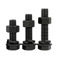 Grade12.9 Hex Bolt DIN933 Carbon Steel Black Oxide Full Thread M6-M24 Industrial Structural Fastener