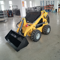 Prix d'usine bon marché Mini chargeuse sur chenilles Skid Steer Chargeuses sur support avec différents accessoires