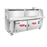 Chariot de barbecue sans fumée en acier inoxydable avec purification de la fumée et réduction du bruit, support de grillade mobile d'extérieur pour usage commercial