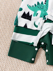 Groothandel Custom Ademende Katoenen Gebreide Pyjama Voor <span class=keywords><strong>Baby</strong></span> Jongens Casual Korte Mouw Nachtkleding Zomer Odm <span class=keywords><strong>Baby</strong></span> Kleding - Product Image 5