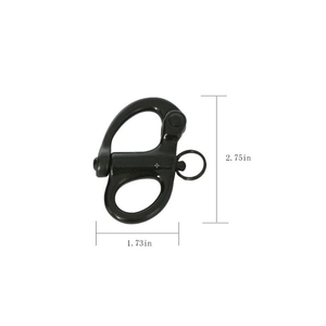 Mousqueton à œil fixe noir inoxydable de 69mm pour bateaux à voile - Product Image 2