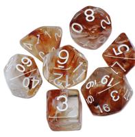 Jeu de dés polyédriques en plastique acrylique pour Dungeons and Dragons RPG, transparents, couleurs mélangées