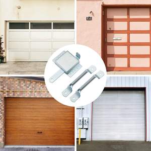 Kit de Cerradura Interior Resistente y Manijas de Acero Galvanizado para Puerta de Garaje, Carcasa de Manija de Bloqueo Lateral, Cerradura de Seguridad Adicional para Garaje - Product Image 5