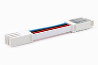 Kabel Pengisi Daya Magnet TPE Logo OEM, Gantungan Kunci USB Pengisi Daya 3 Dalam 1 Kompatibel dengan Tipe Mikro C CB55