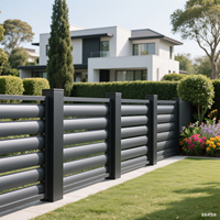 Panneaux de clôture de balcon de piscine personnalisés en alliage d'aluminium perforé pour la protection de la vie privée, revêtement poudré, lames verticales écologiques
