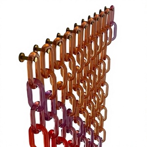 Chaîne en résine artisanale fantaisie, sculpture tendance multicolore de forme irrégulière, artisanat de moulage artistique haut de gamme pour la décoration intérieure - Product Image 6