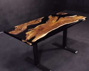 Ножка из массива черного ореха для обеденного стола, новая модная дизайнерская основа для стола, может быть настроена 679*479*562 мм - Product Image 5