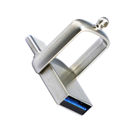 Clé USB miniature en métal personnalisée, USB 2.0, 4 Go, 8 Go, 16 Go, clé USB 32 Go, double port, type C, clé USB, 64 Go, clé USB-C