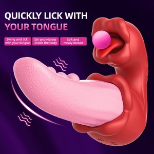 Hot Sale 4-in-1 Tongue Licking <b>Vibrator</b> Clitoral Stimulator 10 Frequencies 100% Waterproof Built-in Battery Female Masturbation - Product Image 2