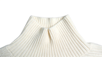 Pull tricoté pour femme 100 % laine, col roulé, prêt-à-porter, design tendance 2026, prix de gros abordable, économique
