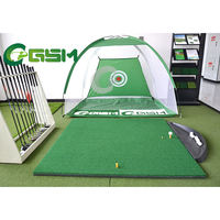 Mat Latihan Golf Profesional 3D-1 153D Plus dengan Alas Karet Stabil dan Nylon untuk Latihan Driving Range