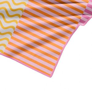 Serviette de plage rayée personnalisée de luxe avec logo, design gratuit, faible MOQ, sublimation - Product Image 3