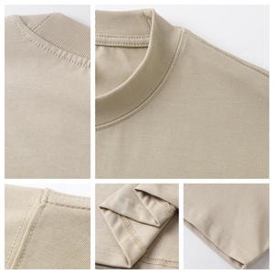 潮流品牌宽松版型基本款T恤重磅男女通用短袖简约纯棉休闲风格丝网印花纯色 - Product Image 3