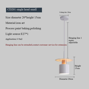 シンプルモダン北欧高級バーシャンデリアミドルベッドサイドペンダントライトダイニング用寝室使いやすい設置インターネット - Product Image 3