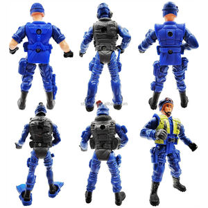 Lot de 6 figurines de soldats jouets petite police armée hommes jouets garde <span class=keywords><strong>militaire</strong></span> ensembles avec armes de simulation - Product Image 4
