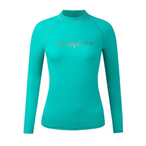 Maglia <span class=keywords><strong>Rash</strong></span> Guard Personalizzata DIVESTAR UPF 50+ Protezione Solare UV SPF Manica Lunga Asciugatura Rapida per Escursionismo, Surf, Immersione e Nuoto - Product Image 4