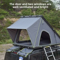Tente de toit rigide en aluminium pour 2 personnes, ouverture latérale, tissu Oxford, quatre saisons, ouverture rapide, SUV 4x4, camping tout-terrain, double