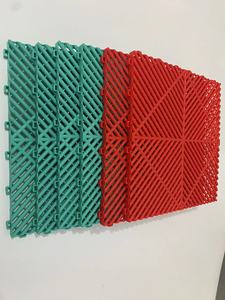 <b>Plastic</b> Floor Tiles Colorful New Materials Eco Friendly Race Deck Red and green Garage <b>Flooring</b> Tiles - Product Image 6