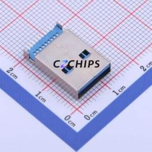 KH-3.0USB-AM-9P USB Connector SMD Connector ( Connector Type: Type-A )( Protocol Standard: USB 3.0 )( Gender: Male ) - Product Image 1