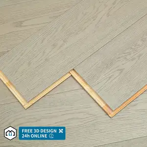 Parquet en bois d'ingénierie en chêne facile à installer carreaux de sol à emboîtement hybrides spc