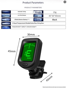 <span class=keywords><strong>Afinador</strong></span> Cromático de Clip para Guitarra/Bajo/Ukelele/Violín, Mini <span class=keywords><strong>Afinador</strong></span> Digital con Pantalla LCD Giratoria, 440Hz, Carga/Batería - Product Image 5