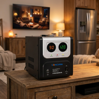 Stabilisateur de tension automatique FVR-5000VA 90-150V, sortie 120V avec 2 prises pour appareils électroniques commerciaux