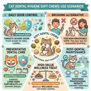 Friandises à mâcher douces pour l'hygiène dentaire des chats, fabriquées aux États-Unis - Complément naturel pour une haleine fraîche chez les félins - Favorise la santé bucco-dentaire et des gencives - Product Image 2